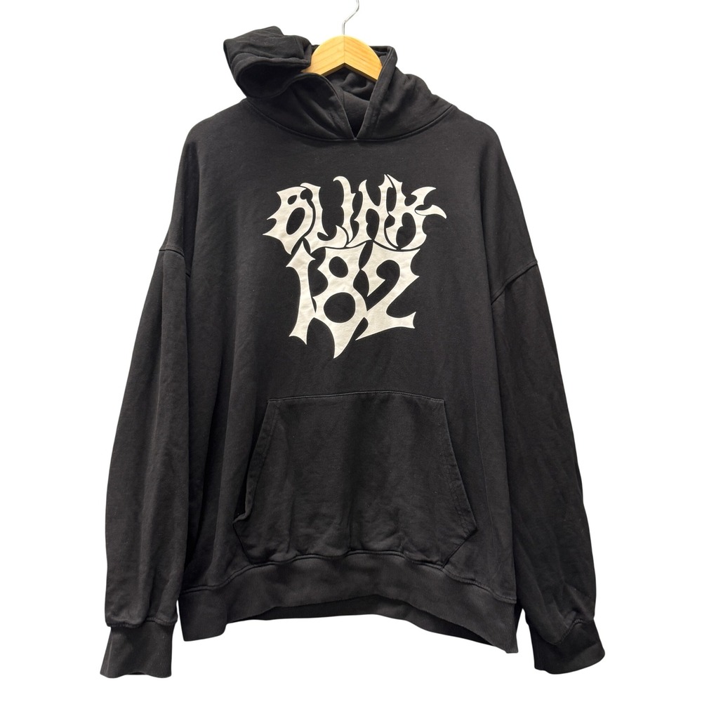 Blink 182 Boohoo Hoodie Mens XL Black Graphic Pullover HELLO THERE THE ANGEL...